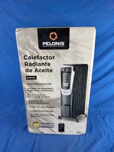lot 85 image: Pelonis Oil-Filled Radiator Heater with Thermostat and Remote