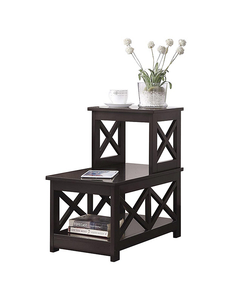 lot 100 image: Convenience Concepts Oxford 2-Step End Table - Espresso