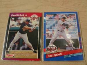 lot 182 image: KENT HRBEK CARDS