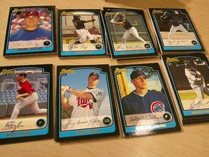 lot 218 image: TOPPS BOWMAN 2003 BASEBALL FIRST YEAR CARDS 156-330