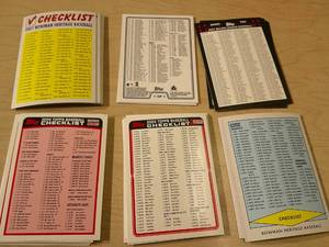 lot 226 image: BASEBALL CHECKLISTS