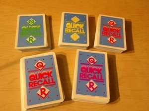 lot 321 image: CARDS FOR QUICK RECALL GAME