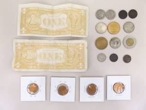 Lot of US Error Coins, Bills, Canadian Silver, Antique Canadian Coins, etc.