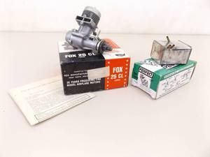 Vintage Fox CL 25 Engine and Gas Tank