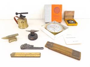 Lot of Collectible Vintage Tools, Hobby Anvils, etc.