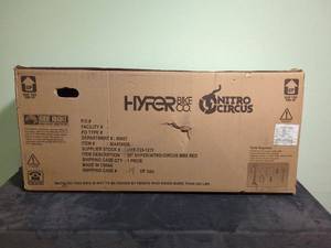 Unopened Hyper Bike Co. Nitro Circus BMX Bike in Red