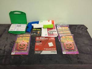 Assorted Halloween Lawn Bags and DIY Tool Set Collection