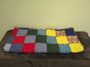 Handmade Patchwork Quilted Throw Blanket