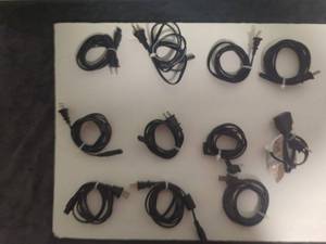 Collection of 11 Power and Charging Cords