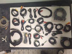 Collection of 25 Various Electronic Cables