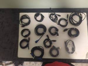 Set of 14 Mixed Cables HDMI, DisplayPort, and HDMI Extenders