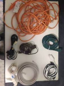 Collection of 7 Assorted Electrical Cables
