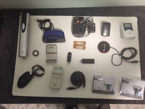 Collection of Electronic Accessories and Gadgets