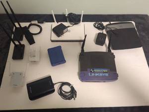 Assorted Networking Routers and Accessories Collection