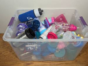 Large Bin - Mixed Water Bottles - Tumblers - Coffee - Sports Bottles