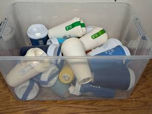 Large Bin - To Go Reusable Coffee Cups with Lids