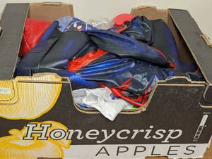 Box of Mixed Costumes - Mixed Styles and Sizes - Spiderman to Princess to Sonic - Range 6-9 Costumes a Box
