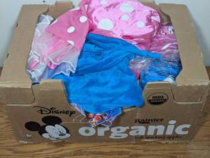 Box of Mixed Costumes - Mixed Styles and Sizes - Spiderman to Princess to Sonic - Range 6-9 Costumes a Box