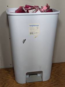 Large Trash Can Full of Valentine Elixir Glass Jars