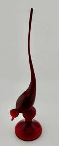 lot 10 image: Viking Ruby Long Tail Bird 12.5 Tall