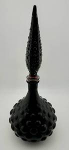 lot 11 image: Dark Amethyst Empoli Squat Genie Bottle 16.5 Tall