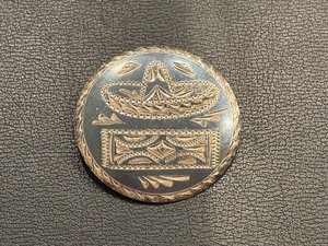 Vintage Mexico .925 Sterling Silver Round Pendant