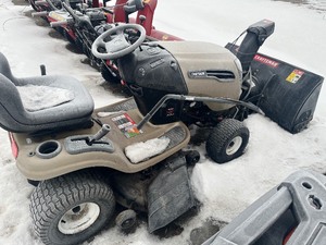 Craftsman DYS4500  tractor  deck snowblower weights and chains Runs & Drives