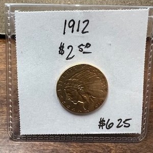 1912 - $2.50 Indian Gold Quarter Eagle