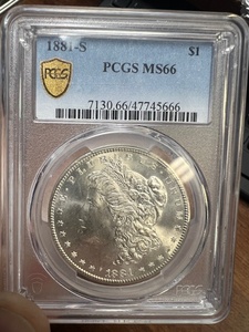 1881 s Morgan MS-66 PCGS Gold Shield