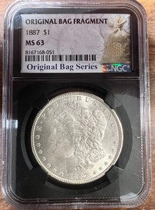 1887 Morgan MS-63 Bag Frag Series NGC