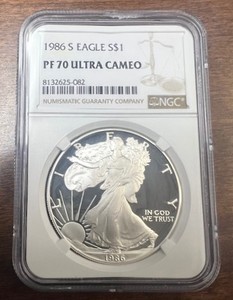 1986 S Eagle, PF 70 Ultra Cameo