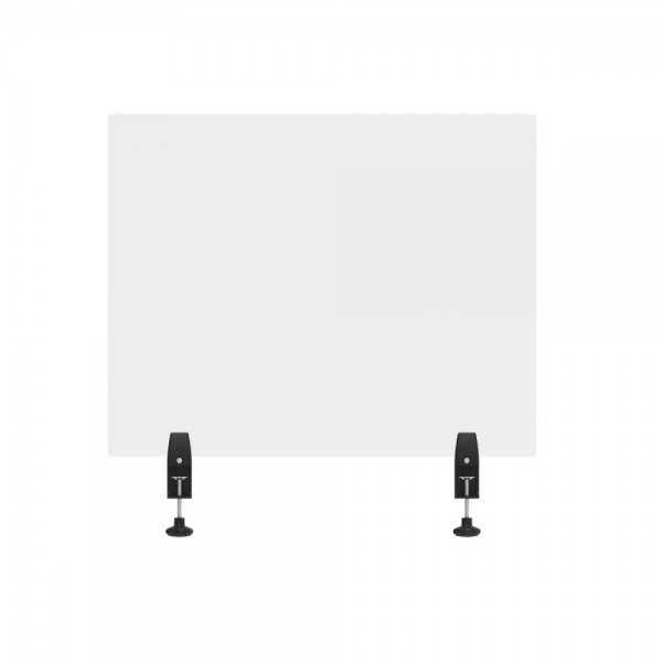 lot 32 image: Clear Acrylic Desk Divider with 2 Side Clamps - 30 x 24 inches