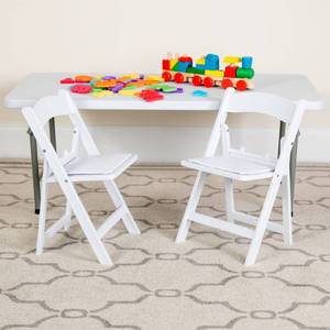 lot 86 image: Kids Resin Folding Chair,White