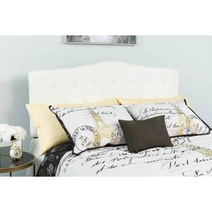 lot 30 image: Cambridge Headboard,Twin Size,White Fabric