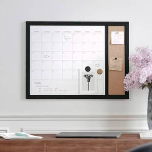 lot 77 image: Everette 24in.x18in. Magnetic Dry Erase Calendar and Crk Board Combo
