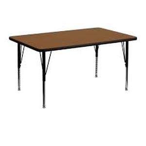 lot 59 image: 36W x 72L Rectangular Thermal Laminate Activity Table - Standard Height Adjustable Legs