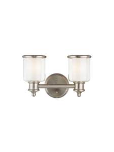 lot 118 image: Middlebush 2 Light Brushed Nickel Bath Vanity