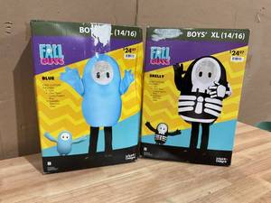 lot 372 image: LOT OF 2 XL Size Fall Guys Blue Halloween Costume for Children by Inspirit Designs