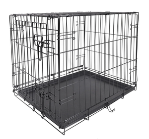 lot 107 image: Vibrant Life Single-Door Folding Dog Crate with Divider