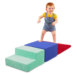 lot 122 image: 3PCS Battat Squishy Stack Climbers Multicolor Play Shapes, Toddler and Preschool Toys
