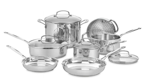 lot 233 image: 11PCS Cuisinart Chefs Classic Stainless Cookware Set