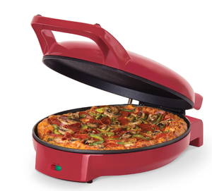 lot 234 image: Dash 12 Pizza Griddle, Red - Personal Pizza Maker with Dual Cooking Surfaces, Nonstick & 450°F Heat
