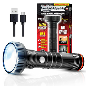 lot 240 image: BellHowell Taclight Max Tac Flashlight 5 Modes Tactical Rechargeable Flashlight 0.6lb