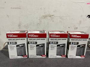 lot 136 image: LOT OF 4 Hyper Tough 1500W Heavy Duty Utility Heater