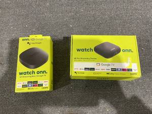 lot 142 image: LOT OF 2 Watch Onn. 4K Streaming Device
