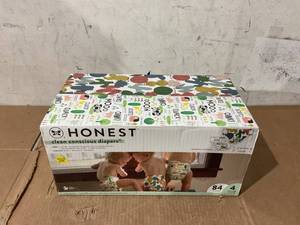 lot 251 image: The Honest Company, Clean Conscious Disposable Baby Diapers, Size 4, 84 Count
