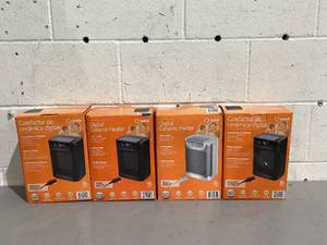 lot 483 image: LOT OF 4 Soleil Digital Ceramic Heater 1500W, Space Heaters for Inside, Portable Electric Heater for Home