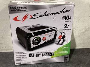 lot 610 image: Schumacher SC1282 10-Amp 12V Fully Automatic Battery Charger and Maintainer