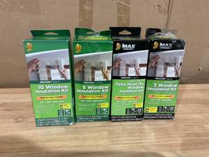 lot 380 image: Lot of 4 Duck Brand 62 in. x 420 in. Rolled Window Insulation Film Kit, Fits up to 10 Windows