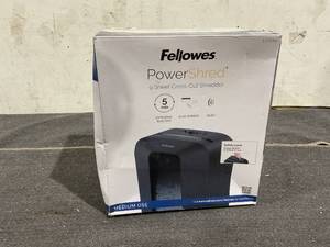 lot 185 image: Fellowes Powershred LX50 9 Sheet Capacity 4.4 gal Cross-Cut Shredder